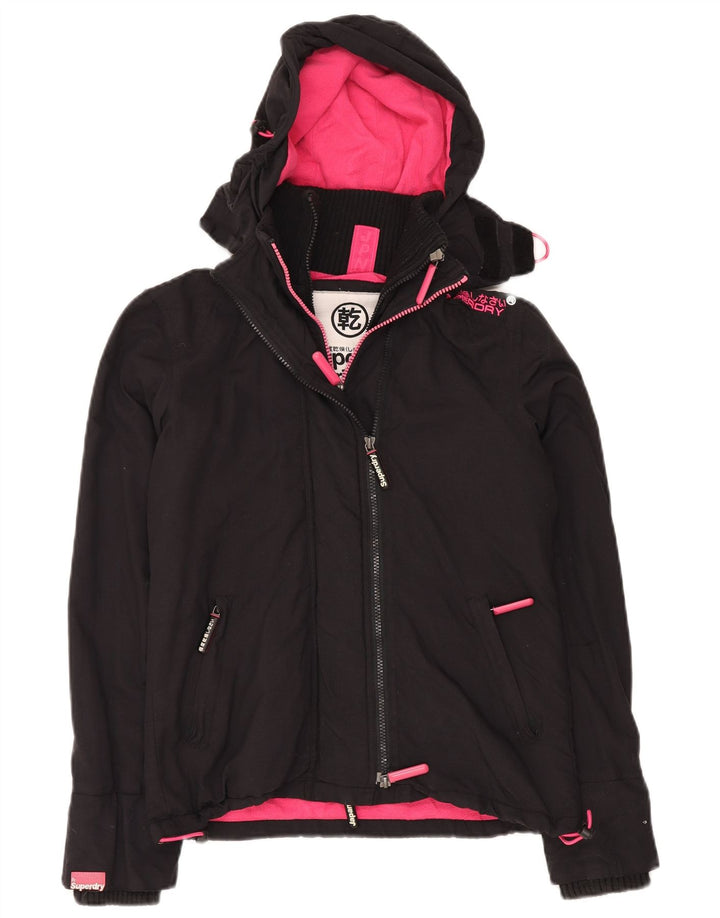SUPERDRY Dame Oversized Hættevindjakke UK 6 XS Sort