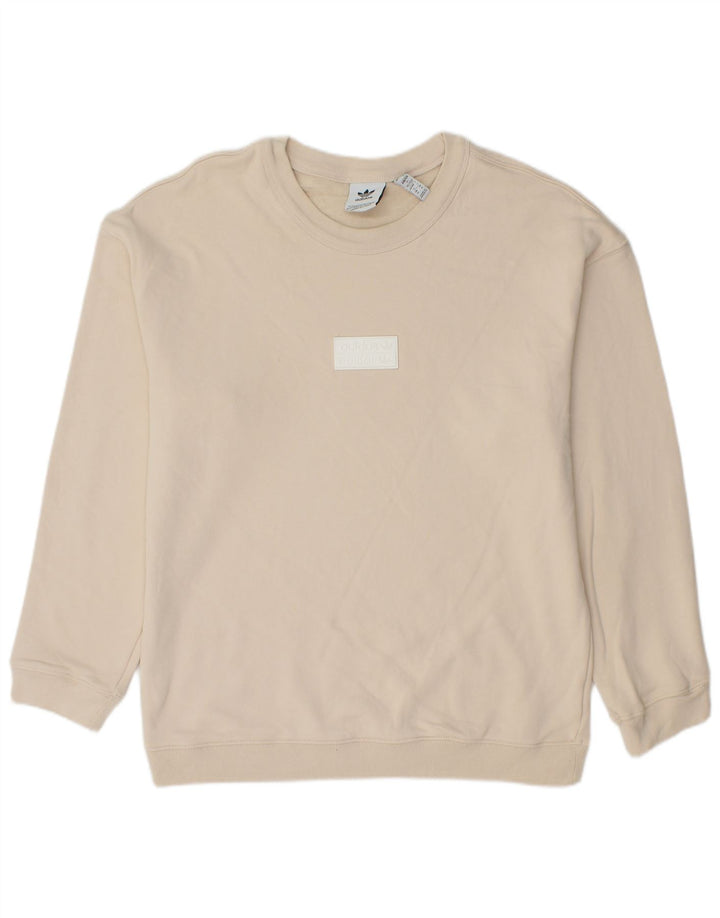 ADIDAS Sweatshirt til mænd Medium Hvid Bomuld