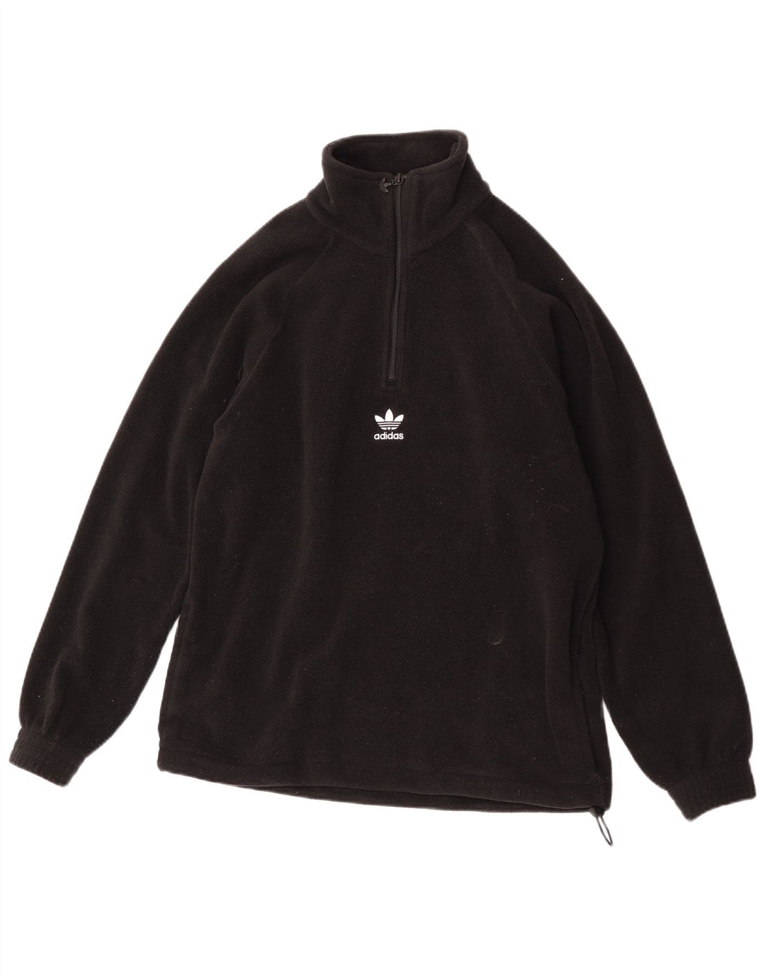 Adidas Fleece Jumper med lynlås til mænd lille sort polyester