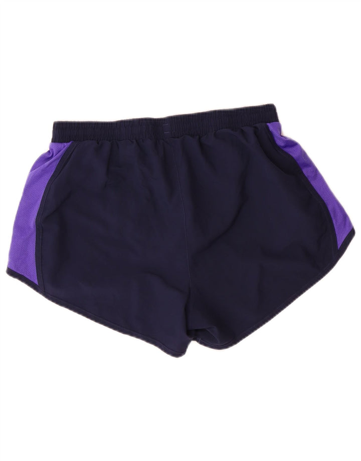 UNDER ARMOUR Sportsshorts til kvinder UK 12 Medium Navy Blue Colourblock