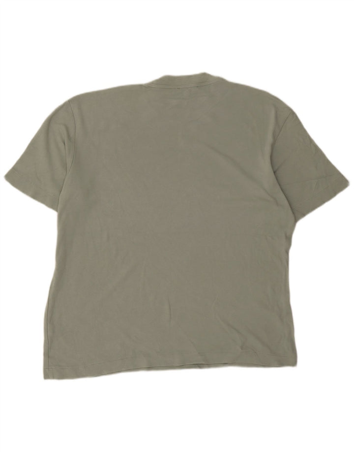 Zara Herre T-Shirt Top Stor Grøn Bomuld