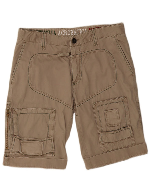 Aeronautica Militare Herre Cargo Shorts IT 48 Medium W32 Beige Bomuld