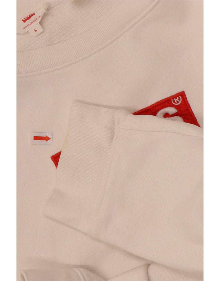 Levi's Grafisk sweatshirt til mænd, lille hvid bomuld