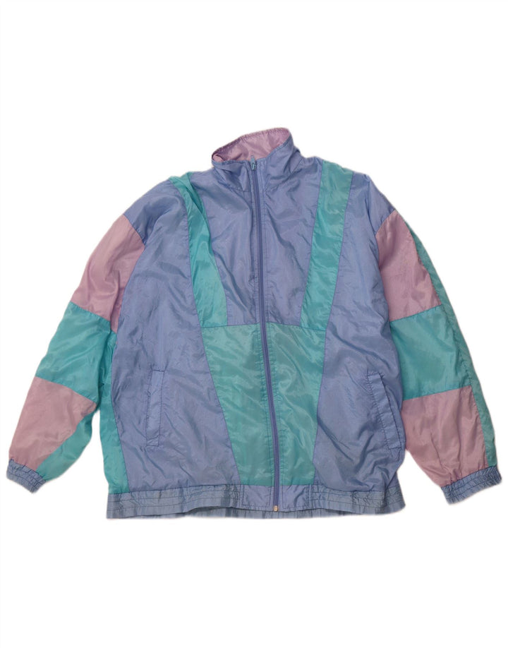 VINTAGE Træningsdragt til mænd Topjakke XL Blå Colourblock