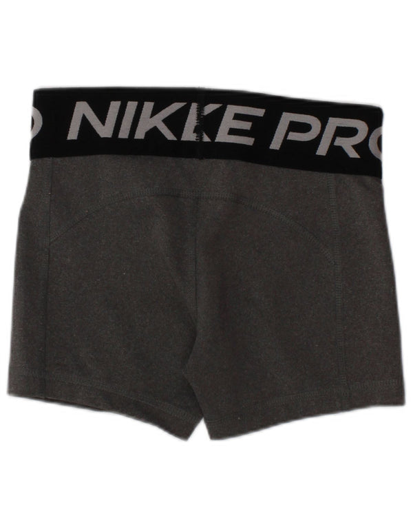 NIKE Dri Fit grafiske sportsshorts til piger 6-7 år XS Grå polyester