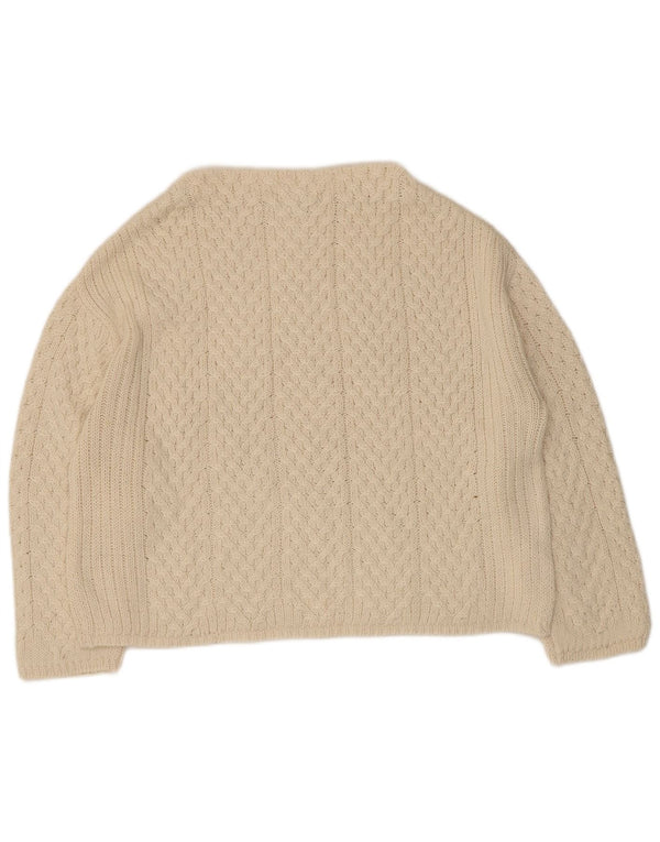 Zara Dame Boat Neck Jumper Sweater UK 16 Large Beige