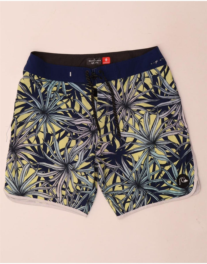 Quiksilver Badeshorts til mænd store blå blomster polyester