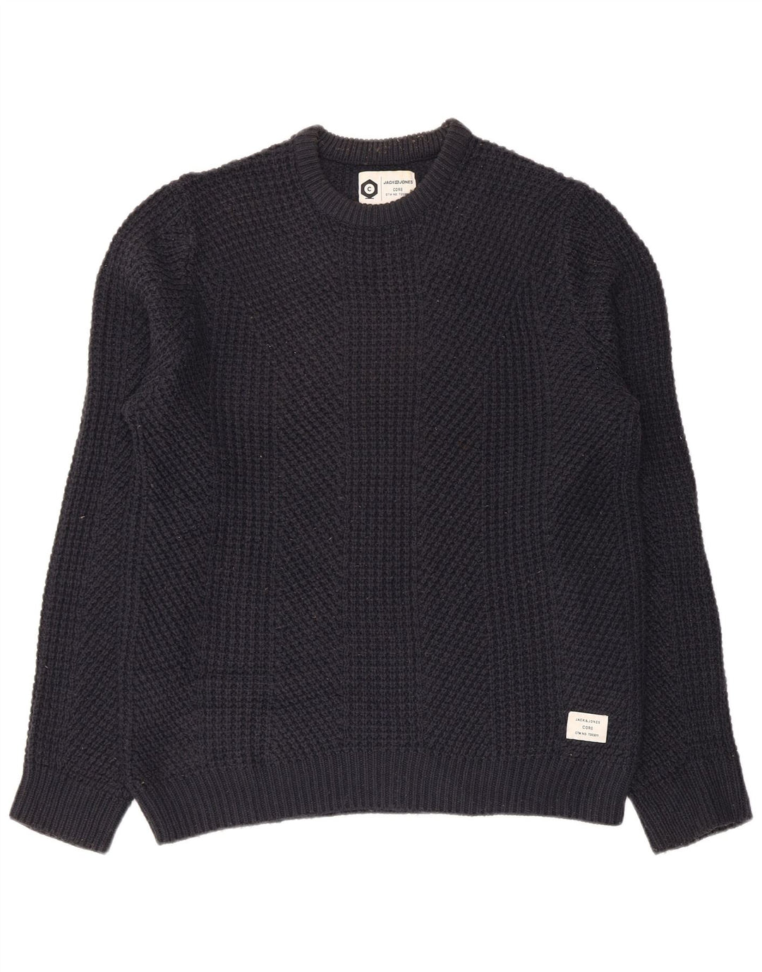 JACK & JONES Herre sweater med rund hals, stor marineblå bomuld