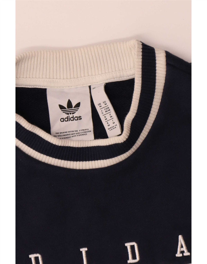 Adidas grafisk sweatshirt til mænd Medium marineblå bomuld