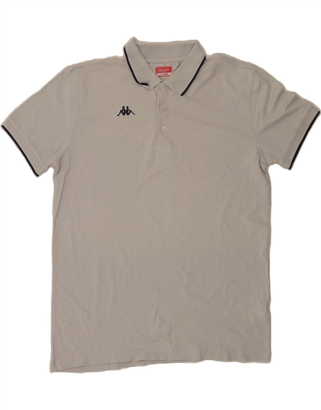KAPPA Mens Polo Shirt 2XL White Cotton Vintage Kappa and Second-Hand Kappa from Messina Hembry 