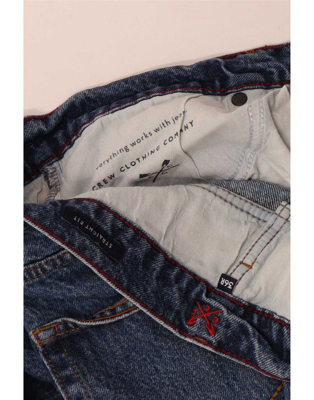Besætningstøj Straight jeans til mænd W36 L32 Blå