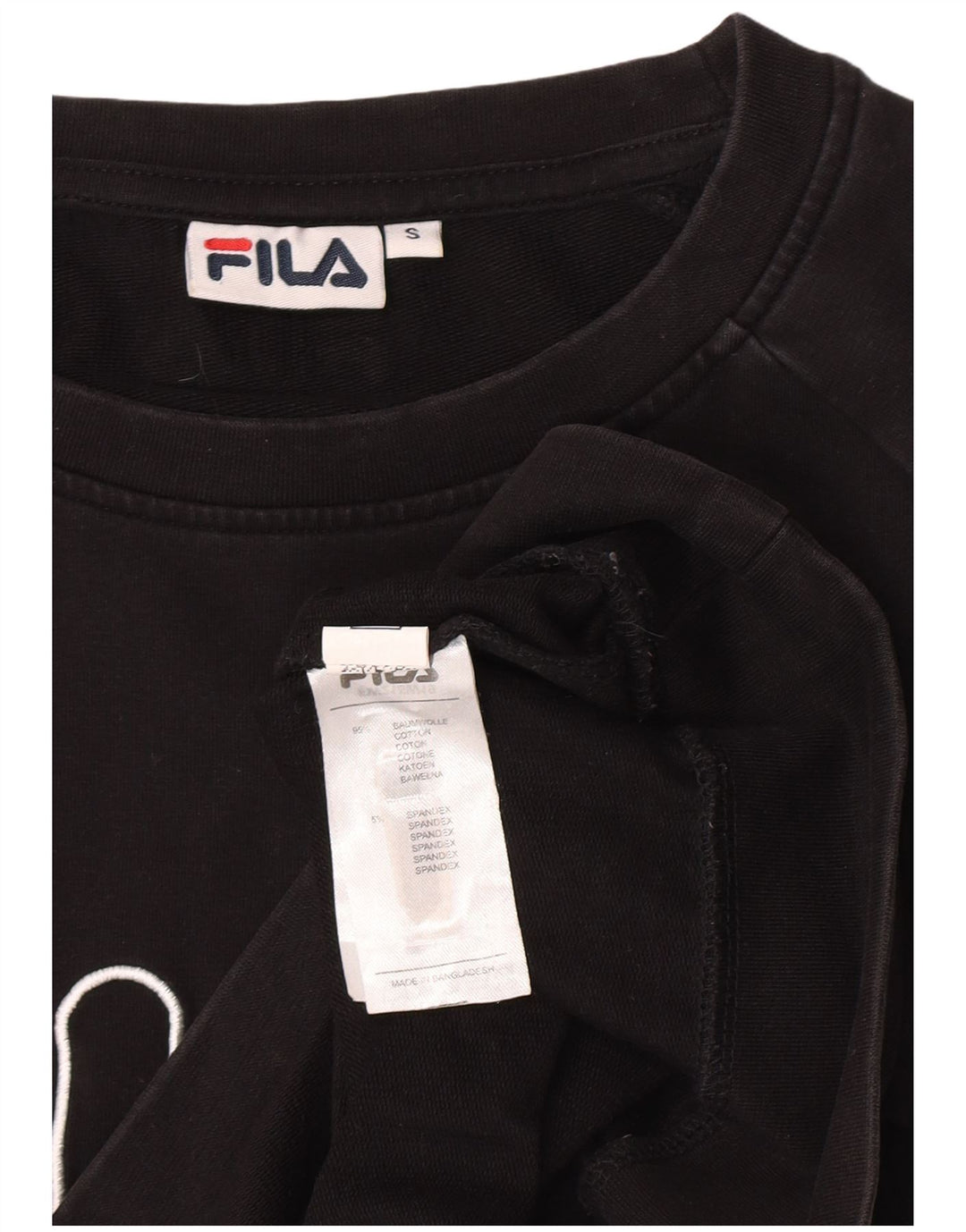 Fila Dame Grafisk Sweatshirt Jumper Lille sort bomuld