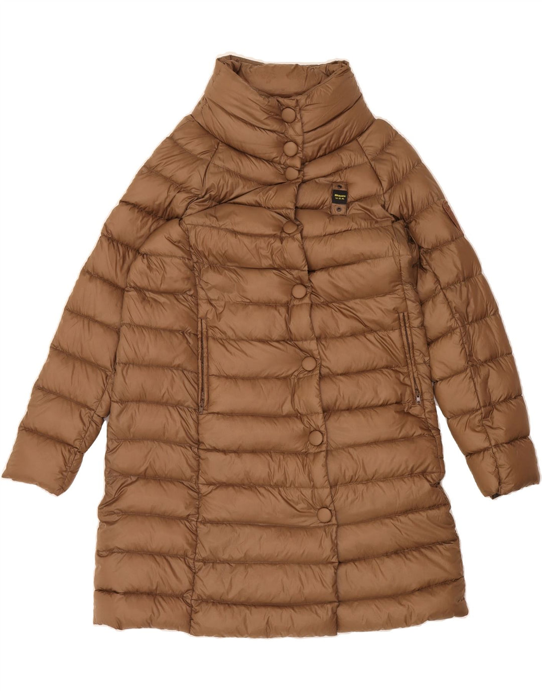 BLAUER Womens Padded Coat UK 14 Medium Brown Vintage Blauer and Second-Hand Blauer from Messina Hembry 