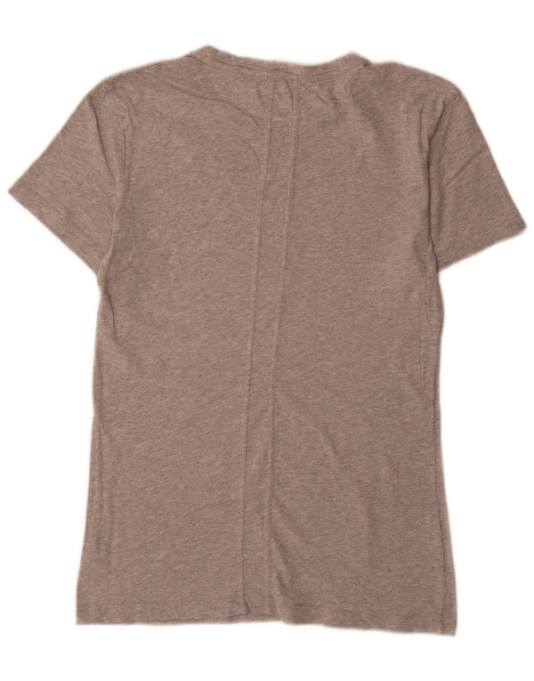Calvin Klein Jeans Dame Grafisk T-Shirt Top UK 14 Medium Grey Flecked