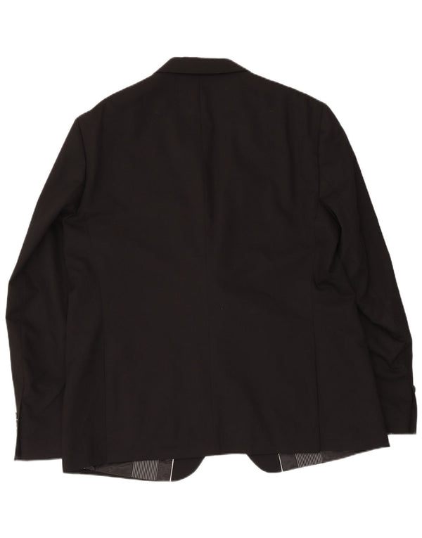Zara Herre 2-knaps blazerjakke EU 56 XL Sort Polyester