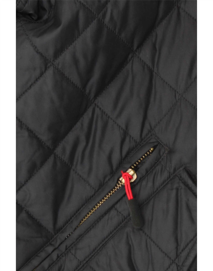 Barbour Herre quiltet jakke UK 40 Stor sort polyamid