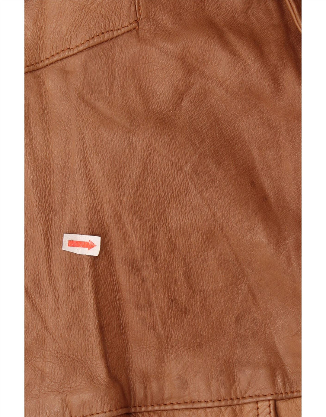 VINTAGE Military Læderjakke til mænd UK 44 2XL brunt læder