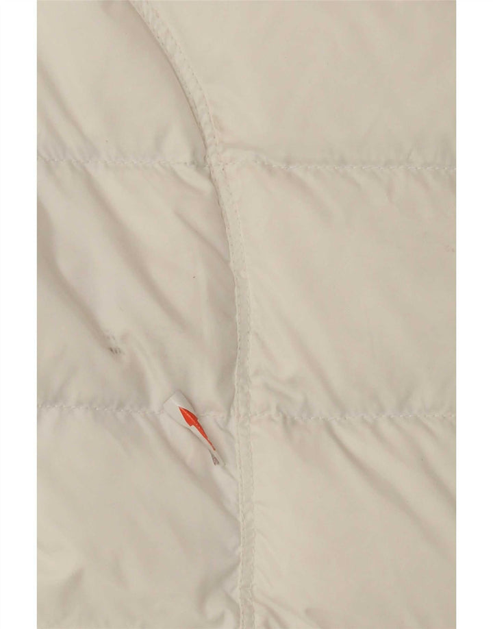 Tommy Hilfiger Dame Hætte Polstret Frakke UK 12 Medium White Polyester