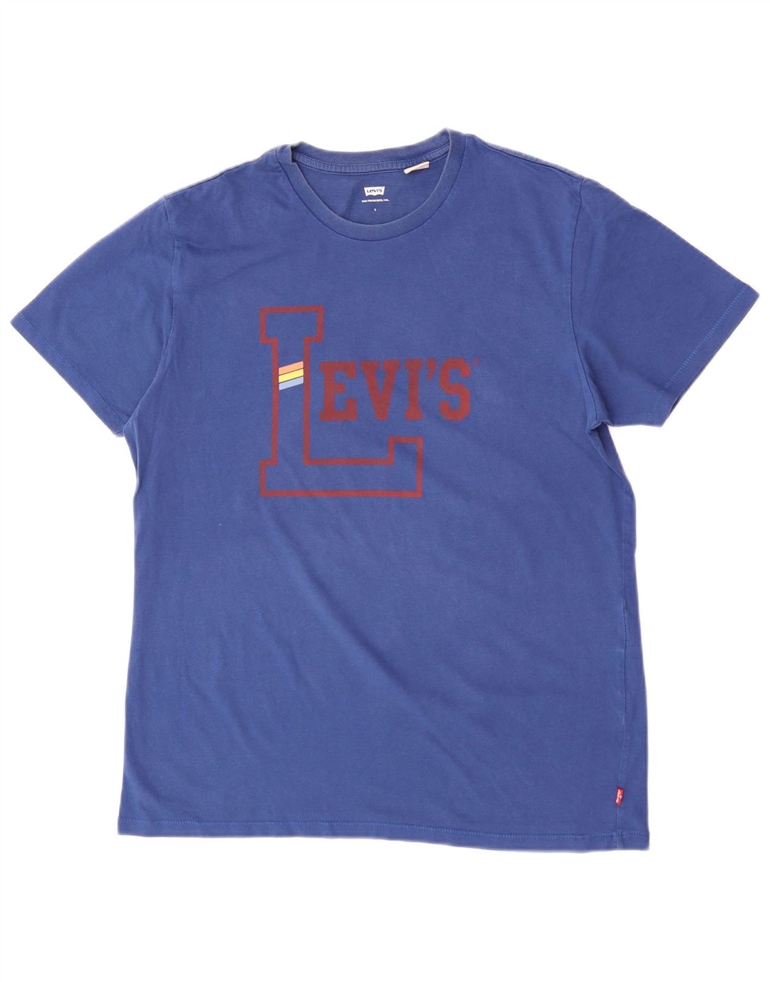 Levi's Dame Grafisk T-Shirt Top UK 16 Stor Blå