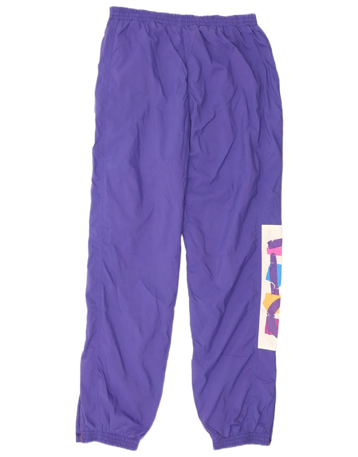 Vintage Herre grafisk træningsdragt Bukser Joggers Medium Lilla