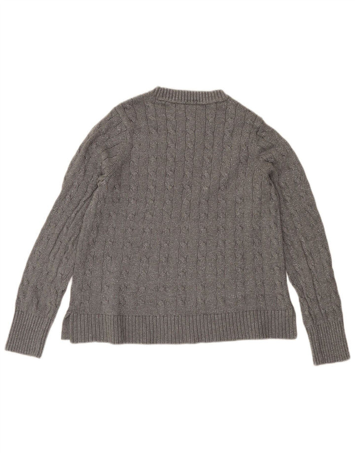 Tommy Hilfiger Dame Jumper Sweater UK 14 Medium Grey Flecked