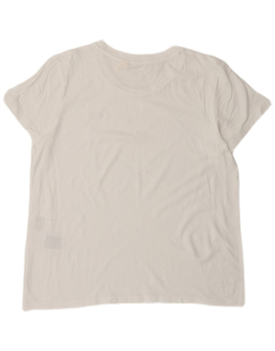 Levi's Dame T-Shirt Top UK 16 Stor Hvid Bomuld