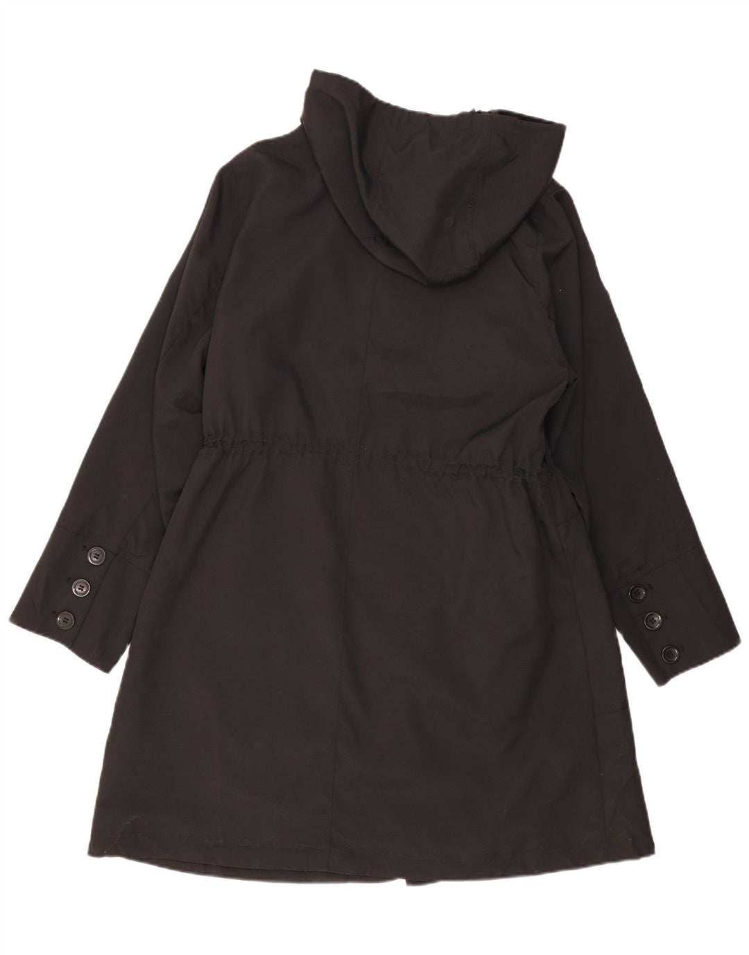 Marks & Spencer Dame Parkajakke med hætte UK 18 XL Sort Polyester