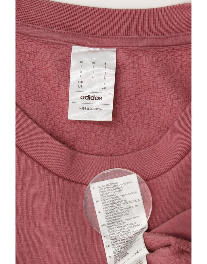 Adidas Sweatshirt-trøje til mænd Large Pink Bomuld