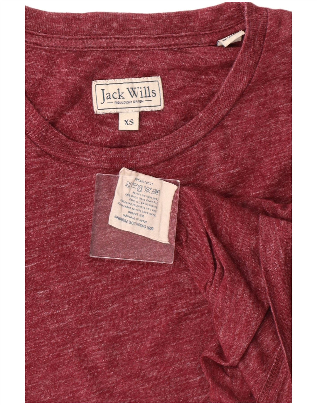 JACK WILLS Herre T-Shirt XS Bourgogne bomuld