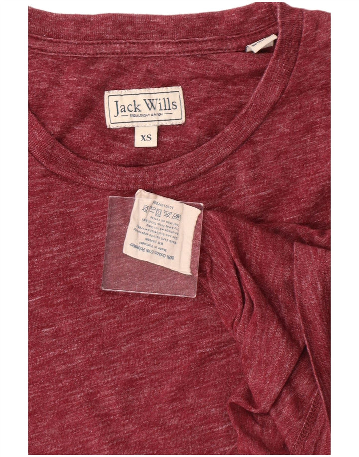JACK WILLS Herre T-Shirt XS Bourgogne bomuld
