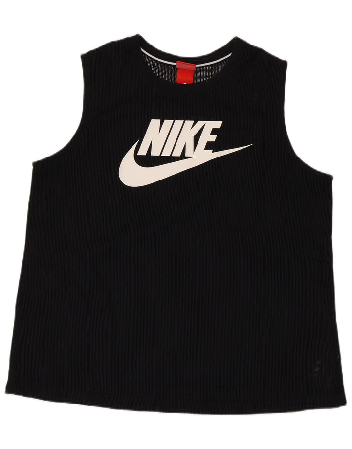 Nike grafisk vest til mænd, stor, sort polyester