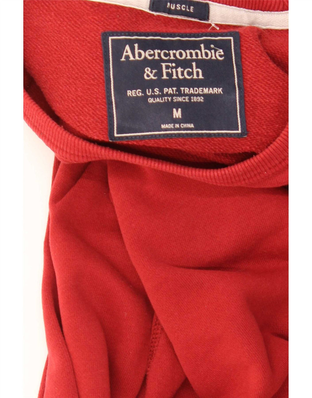 Abercrombie & Fitch Herre Muscle Graphic Sweatshirt Jumper Medium Rød