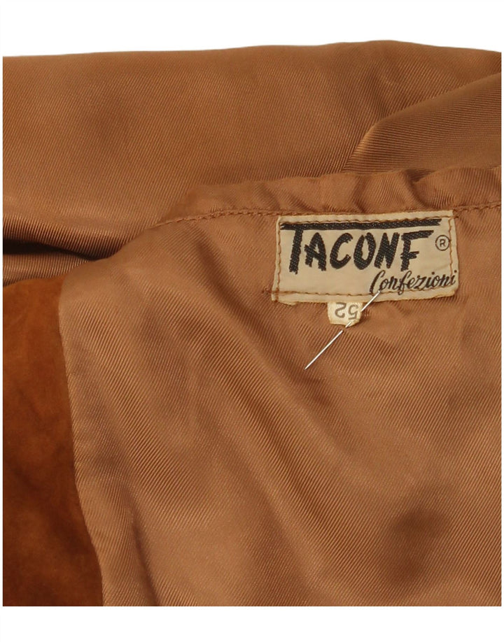 Vintage herre ruskind bomberjakke IT 52 XL Brun