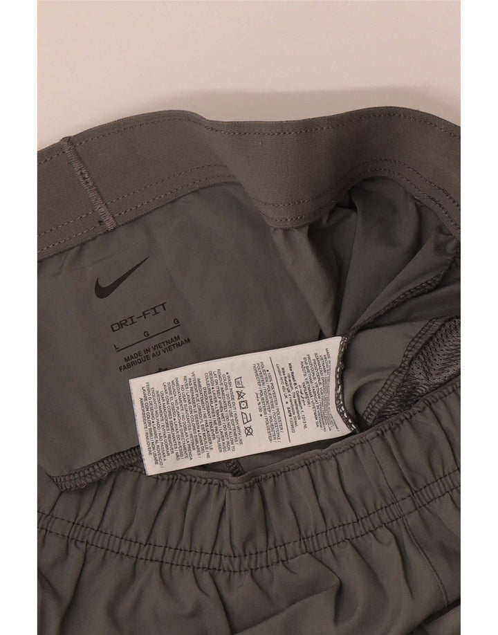 Nike Herre Dri Fit sportsshorts, store grå polyester
