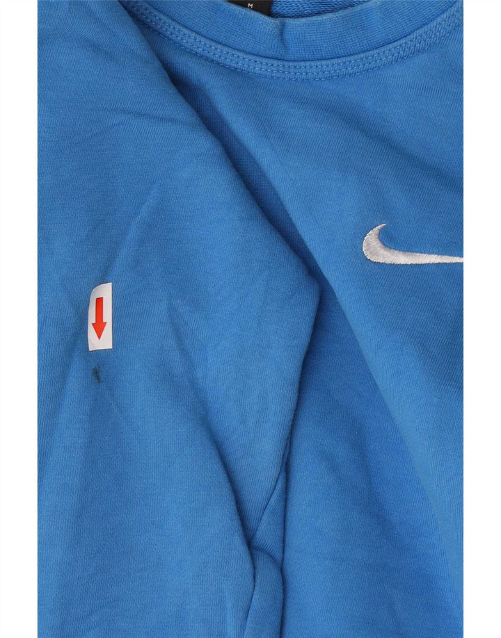 Nike Dame Sweatshirt Jumper UK 14 Medium Blue Bomuld