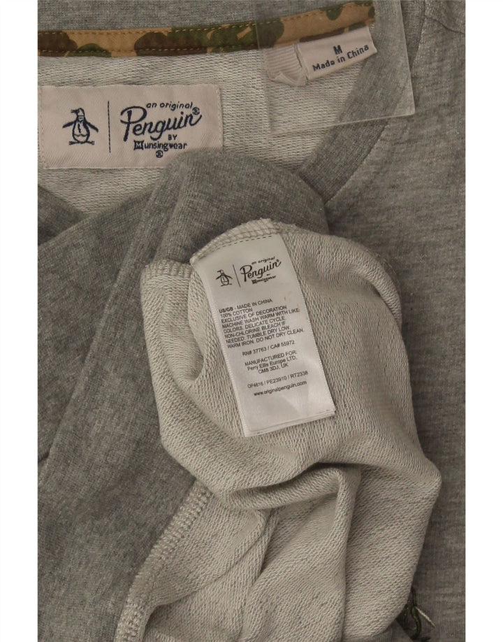 Penguin Herre Sweatshirt Jumper Medium Grey Flecked Bomuld