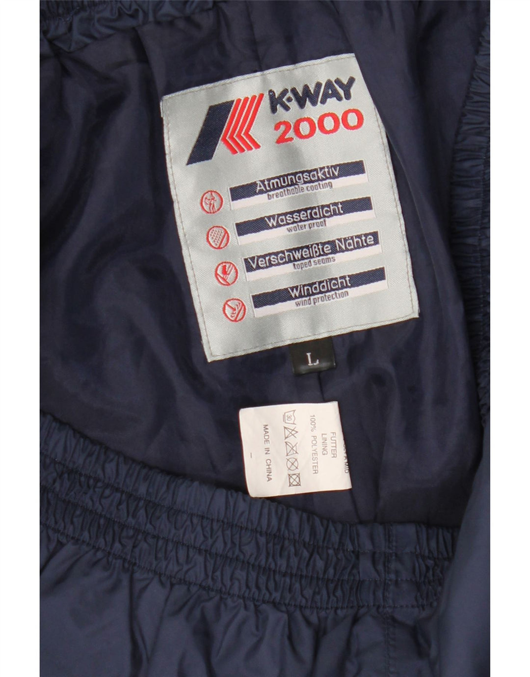 K-Way Herre træningsdragt Bukser Joggers Large Navy Blue Polyamid
