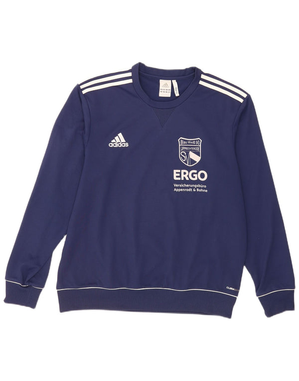 Adidas Herre SV Blau Weib 90 Lipprechterode Sweatshirt Jumper UK 44/46 Large