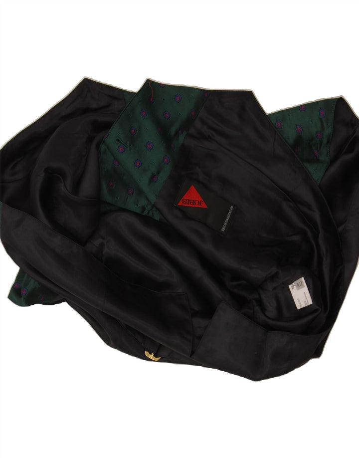 JOBIS Womens Abstract Pattern Waistcoat IT 42 Medium Green Viscose Vintage Jobis and Second-Hand Jobis from Messina Hembry 