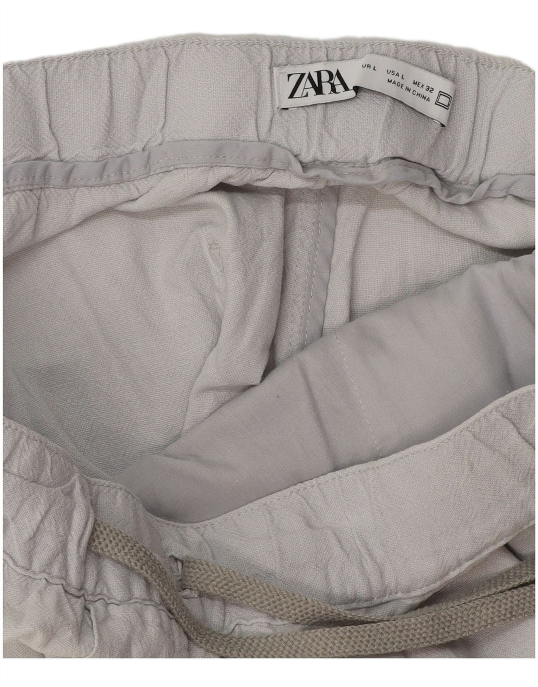 Zara Dame Joggers Chino Bukser Large W32 L28 Grå