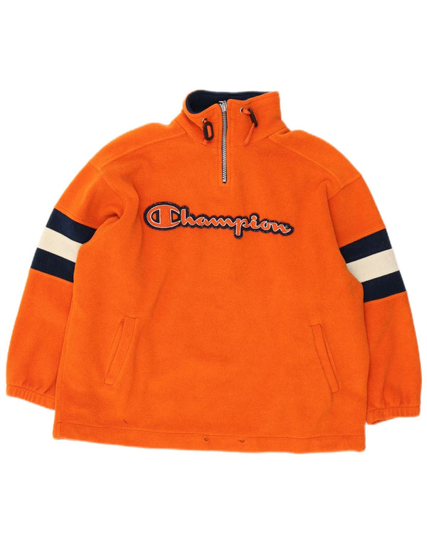 Champion drenge grafisk fleece jumper 7-8 år Lille orange farveblok