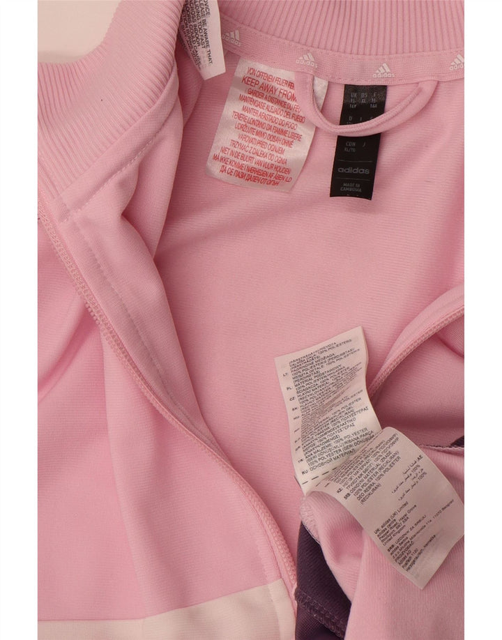 ADIDAS træningsjakke til piger 15-16 år Pink Colourblock Polyester