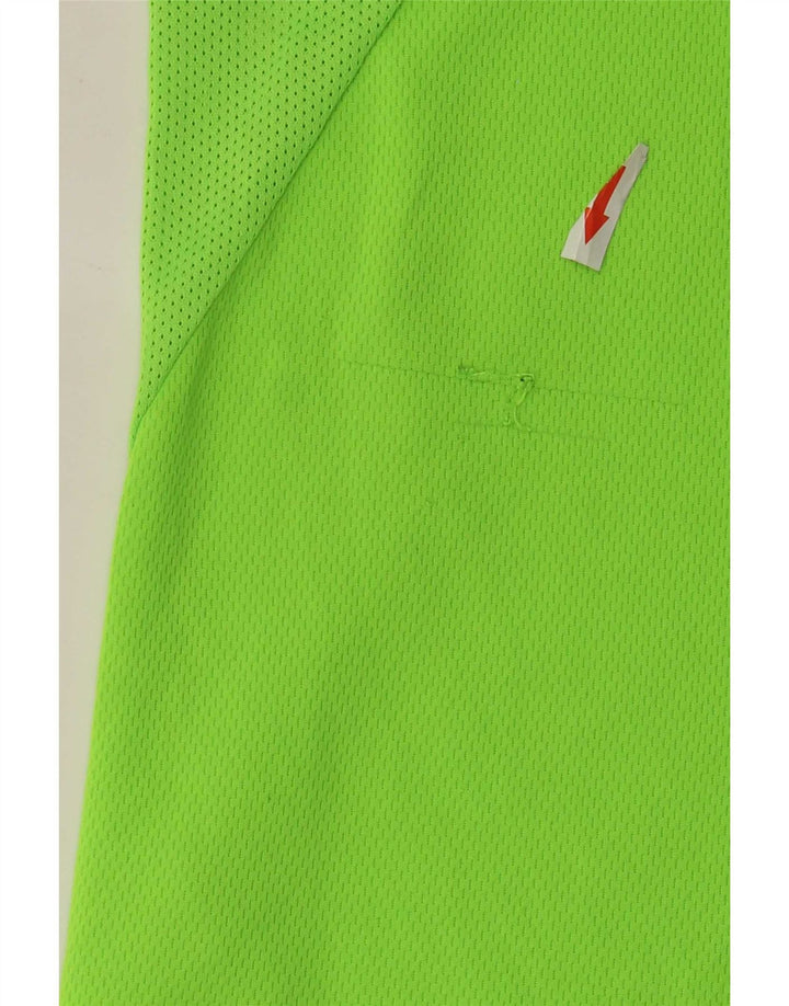 Nike Herre Dri Fit T-shirt Top Medium Grøn Colourblock Polyester