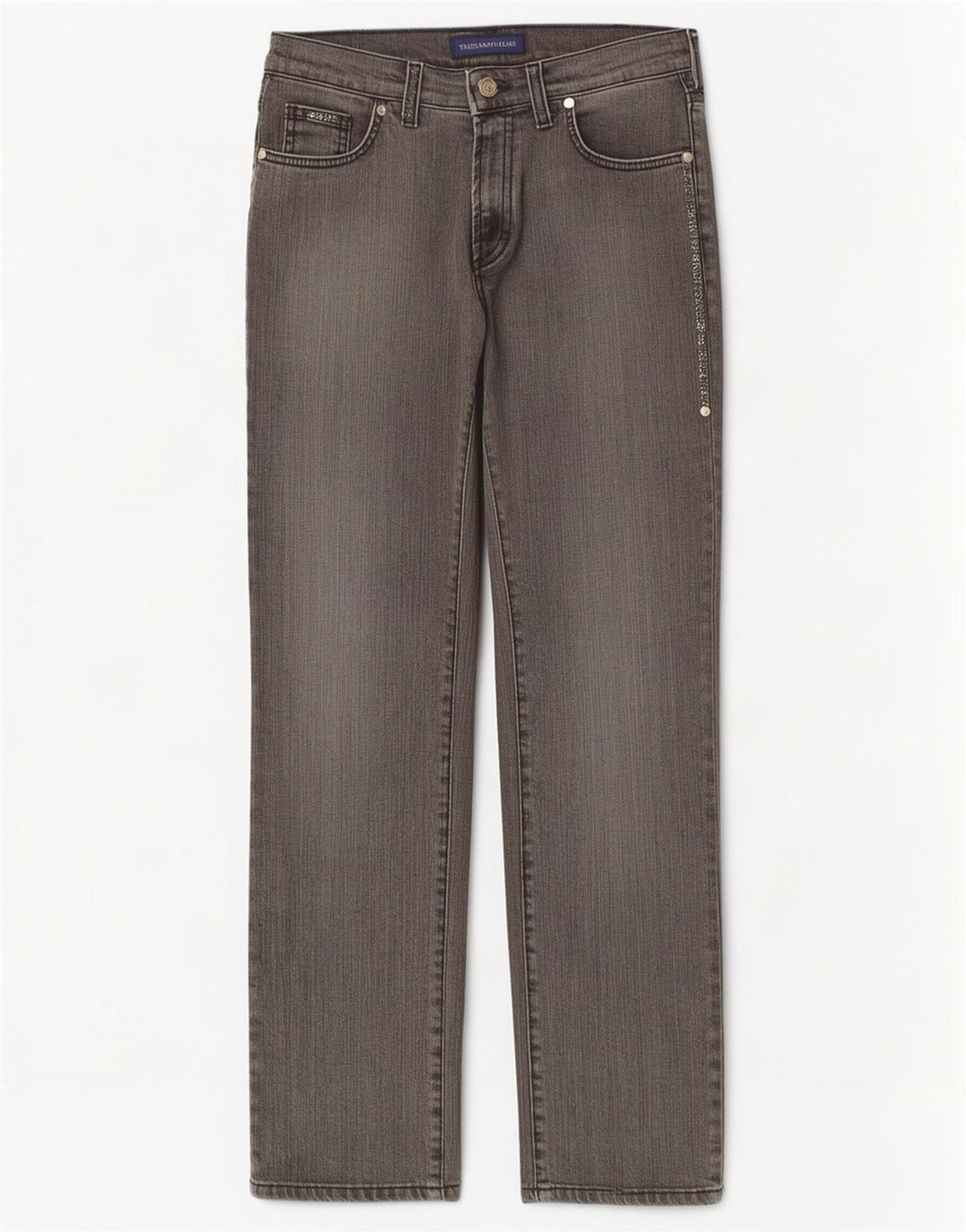 Trussardi Lige Jeans til kvinder W27 L28 Grå Bomuld