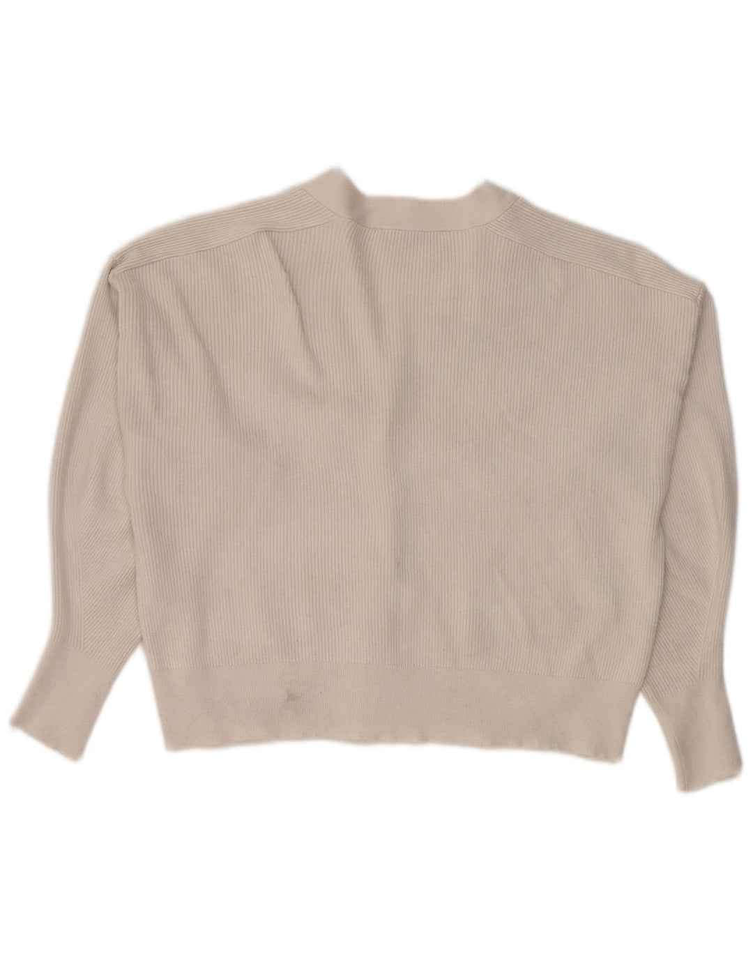 Zara Womens Crop Cardigan Sweater UK 14 Medium White