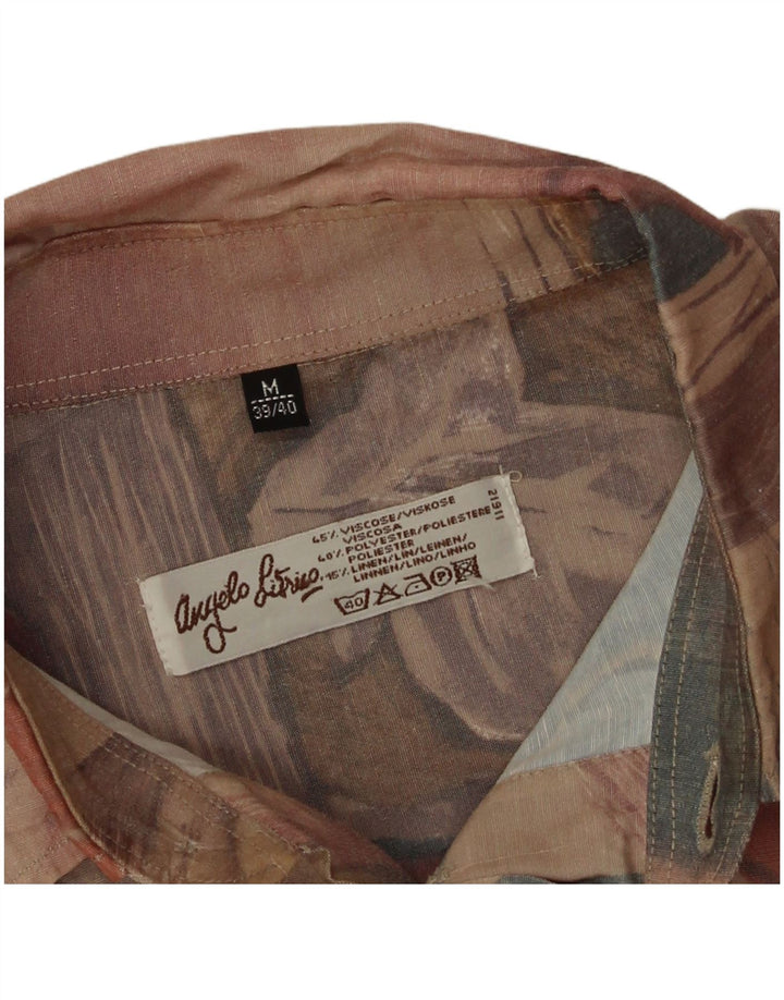 Angelo Litrico Herreskjorte str. 38/40 Medium Brun Patchwork Viscose