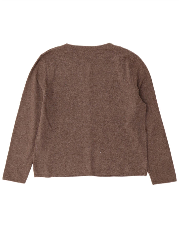 Zara Dame Cardigan Sweater UK 18 XL Grå Modal