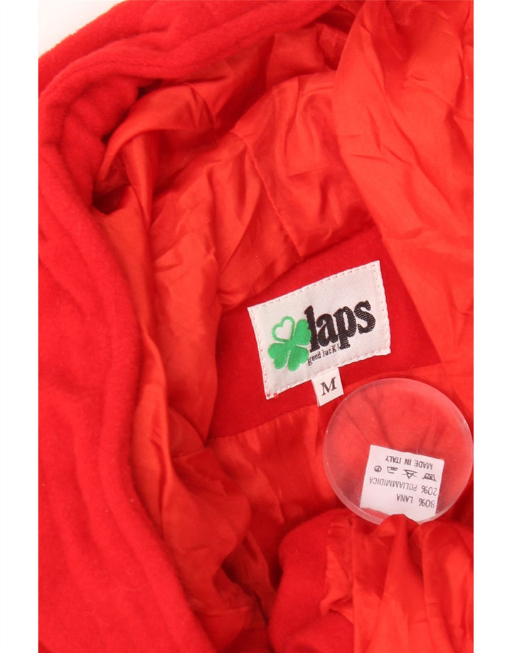 Vintage oversize overfrakke til kvinder UK 14 Medium rød uld