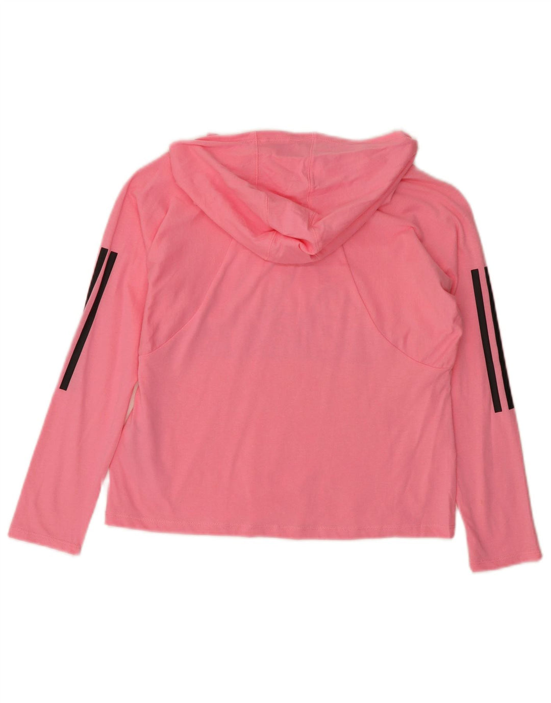 Adidas Dame Grafisk Loose Fit Hoodie Jumper UK 10 Small Pink Bomuld