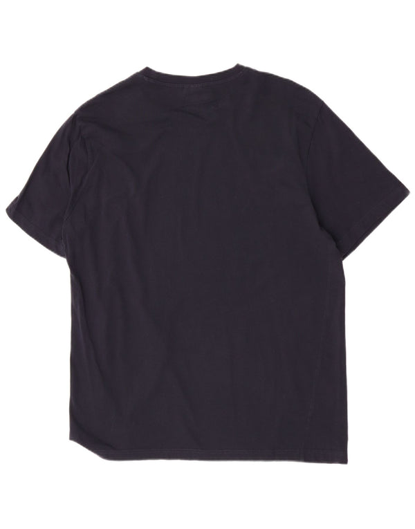 Champion Dame T-Shirt Top UK 22 3XL Marineblå Bomuld